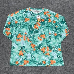 Robert Graham Shirt Mens XXL 2XL Green Tropical Forest Cabbage Long Sleeve
